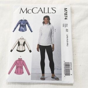 McCall’s M7874 Activewear Pattern L-XXL Uncut Factory Folded